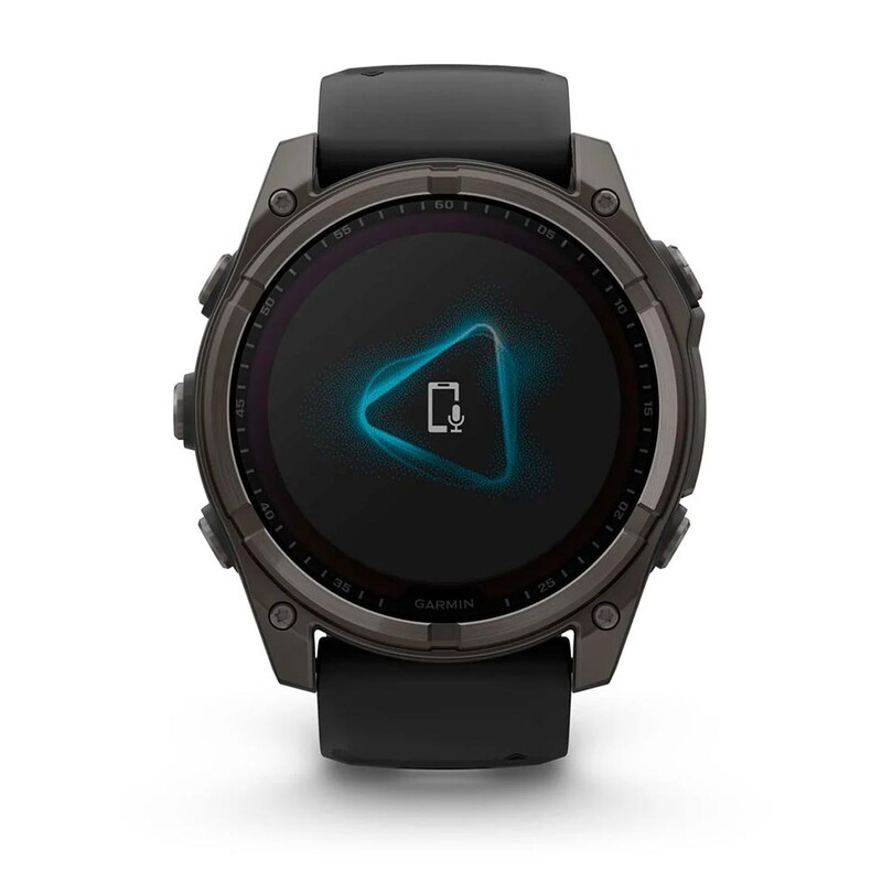 Смарт-годинник Garmin Fenix 8 51mm Solar Sapphire Carbon Gray Titanium with Pebble Gray Silicone Band (010-02907-11)
