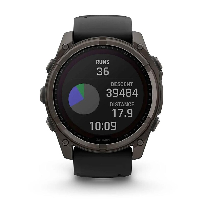 Смарт-годинник Garmin Fenix 8 51mm Solar Sapphire Carbon Gray Titanium with Pebble Gray Silicone Band (010-02907-11)