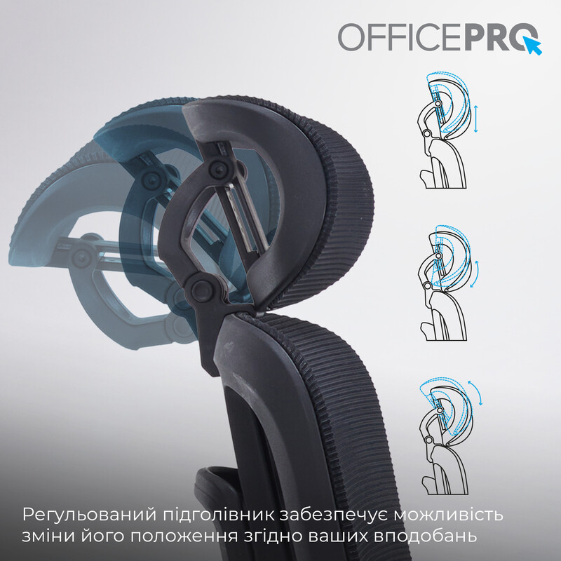 Крісло офісне Officepro Skyline Footrest Black (OC750-B-B-B)