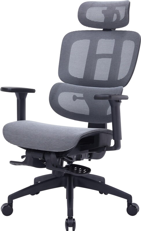 Крісло офісне Officepro Skyline Footrest Black/Dark Gray (OC750-B-DG-DG)