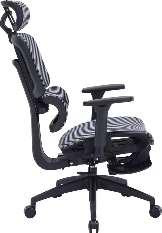 Крісло офісне Officepro Skyline Footrest Black/Dark Gray (OC750-B-DG-DG)