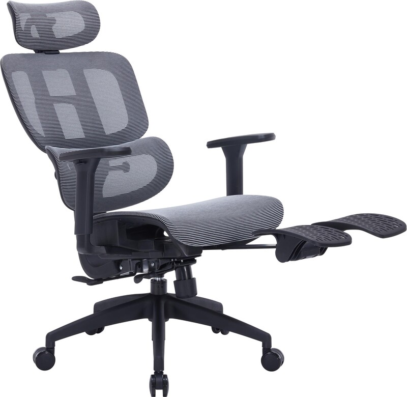 Крісло офісне Officepro Skyline Footrest Black/Dark Gray (OC750-B-DG-DG)