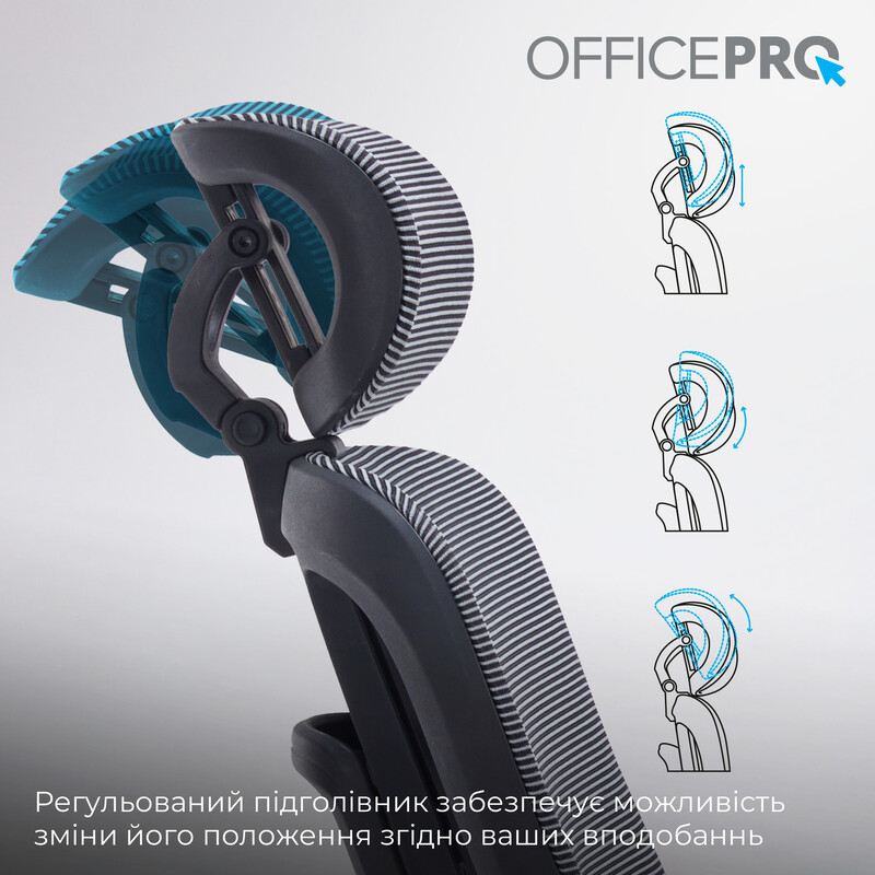 Крісло офісне Officepro Skyline Footrest Black/Dark Gray (OC750-B-DG-DG)