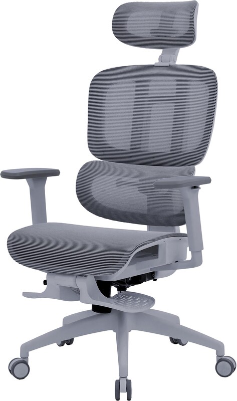 Крісло офісне Officepro Skyline Footrest Gray/Dark Gray (OC750-G-DG-DG)