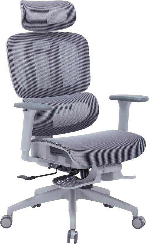 Крісло офісне Officepro Skyline Footrest Gray/Dark Gray (OC750-G-DG-DG)