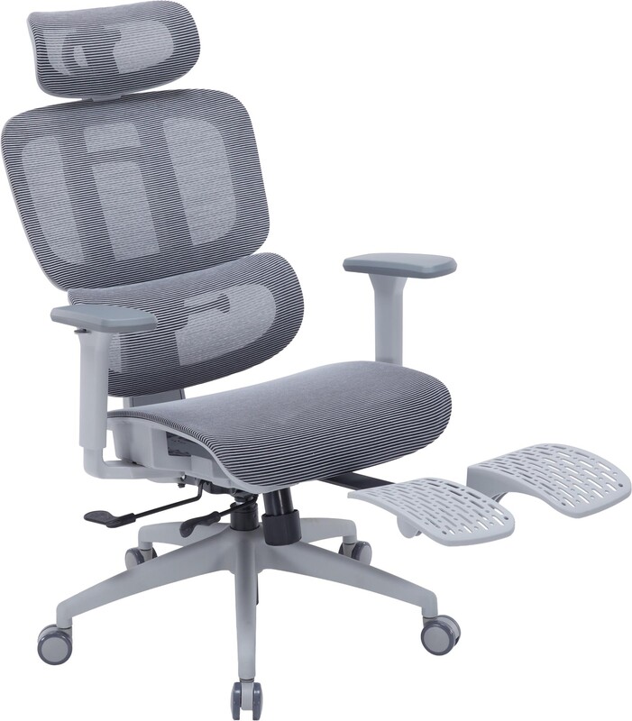 Крісло офісне Officepro Skyline Footrest Gray/Dark Gray (OC750-G-DG-DG)