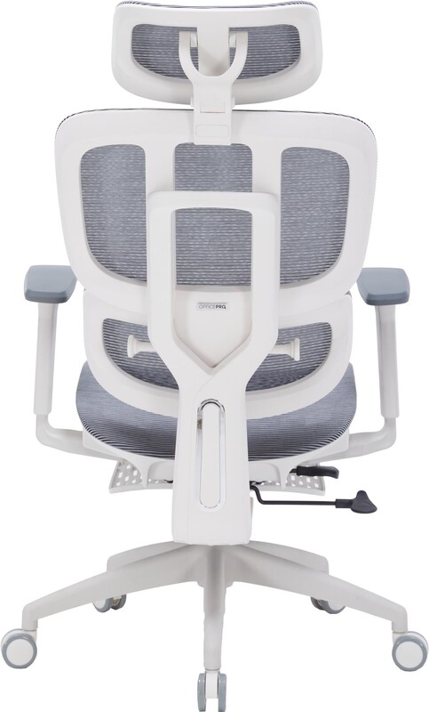 Крісло офісне Officepro Skyline Footrest White/Dark Gray (OC750-W-DG-DG)