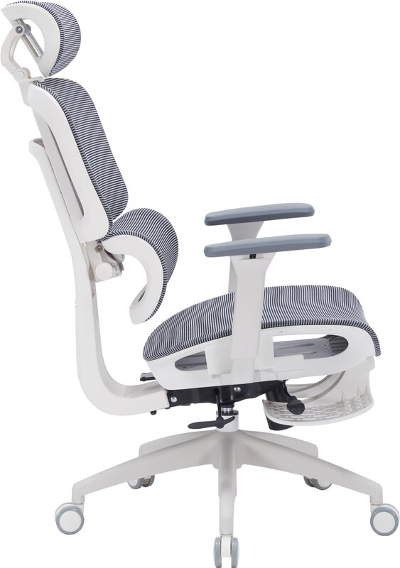 Крісло офісне Officepro Skyline Footrest White/Dark Gray (OC750-W-DG-DG)