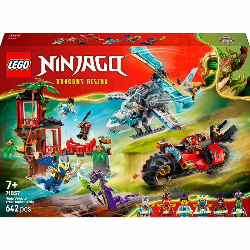 Конструктор LEGO Ninjago Автомобільна битва ніндзя біля будинку на дереві (71857)