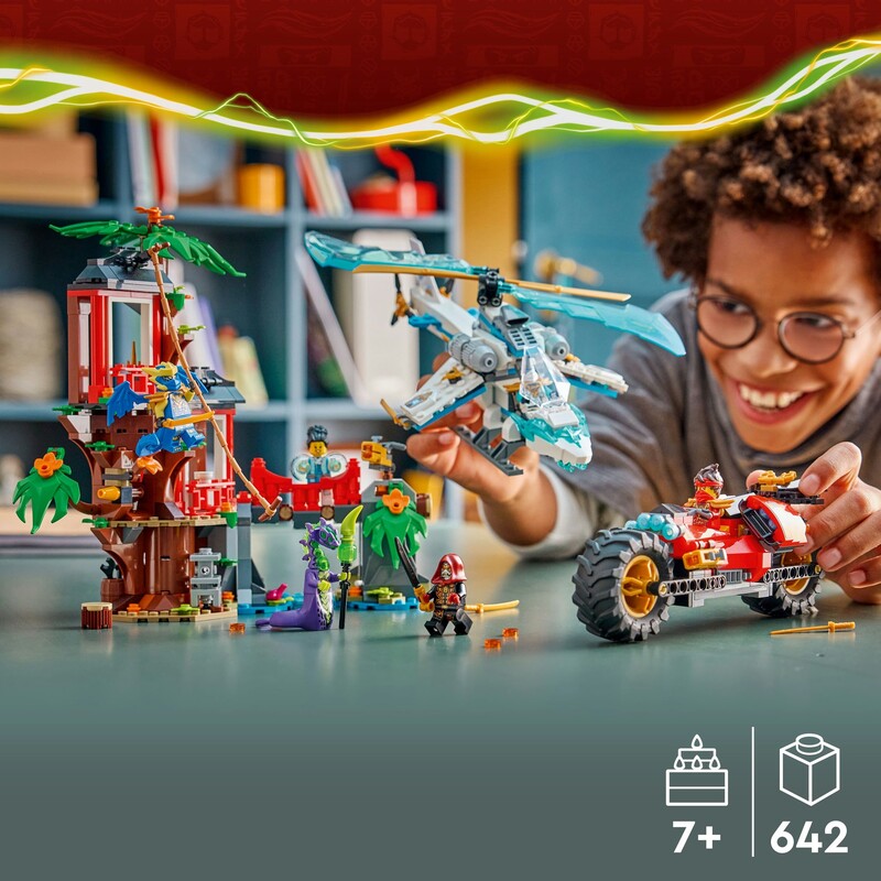 Конструктор LEGO Ninjago Автомобільна битва ніндзя біля будинку на дереві (71857)