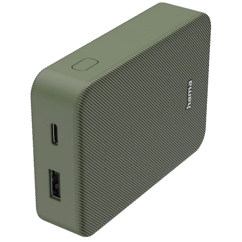 Універсальна мобільна батарея Hama 10000mAh 15W Green (00201713)