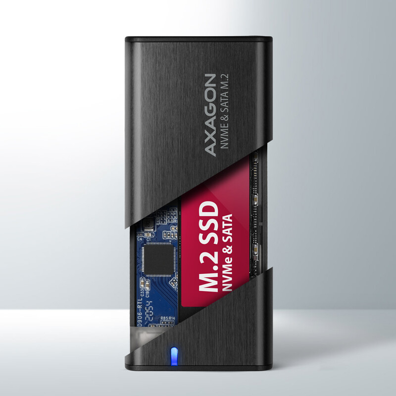 Зовнішня кишеня Axagon NVMe M.2 2242/2260/2280 USB Type-C 3.2 Black (EEM2-SB2)