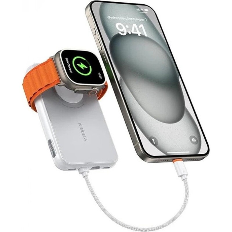 Универсальная мобильная батарея Veger V1171 10000mAh 20W White