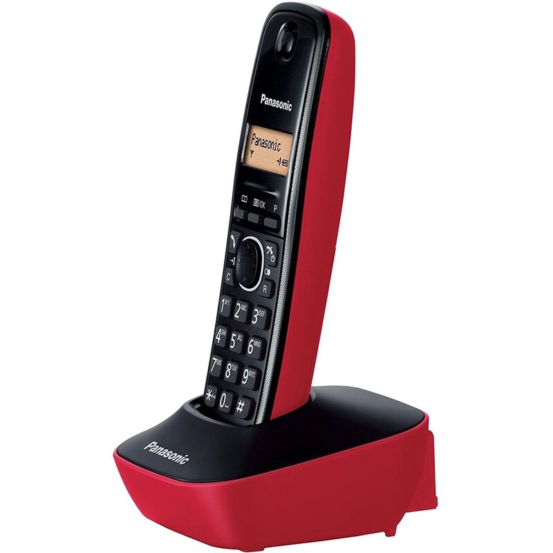Радіотелефон DECT Panasonic KX-TG1611UAR Black Red
