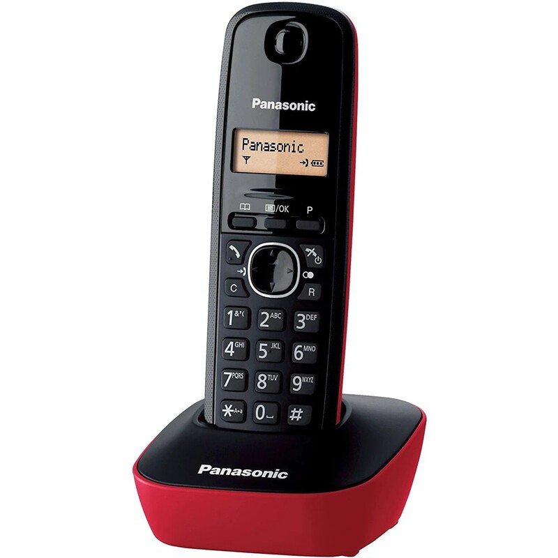 Радіотелефон DECT Panasonic KX-TG1611UAR Black Red
