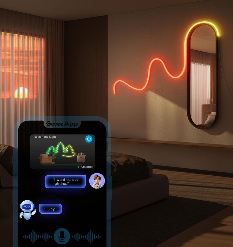 Светодиодная лента умная Govee H61D3 Neon Rope Light 2, 5 м, White (H61D5301)