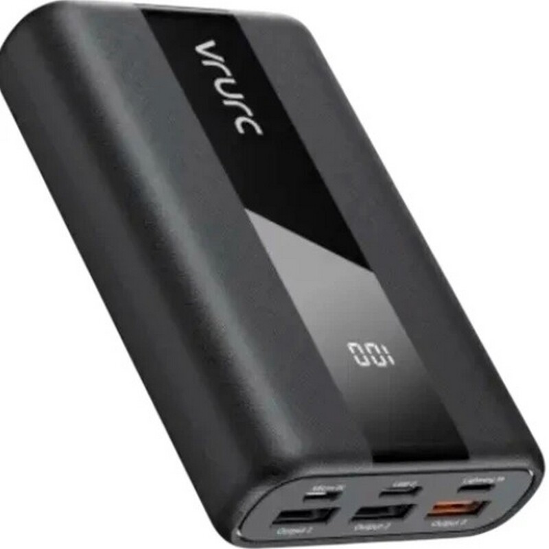 Універсальна мобільна батарея Vrurc T2055 20000mAh 22.5W Black (D9A-SL-2055BLACK-DE)