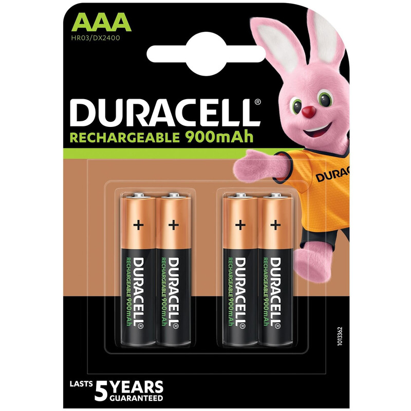 Акумулятор Duracell Rechargeable DX2400 Ni-MH AAA/HR03 900 mAh BL 4шт