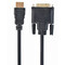 Фото - Кабель Cablexpert HDMI - DVI (M/M), 0.5 м, Black (CC-HDMI-DVI-0.5M) | click.ua