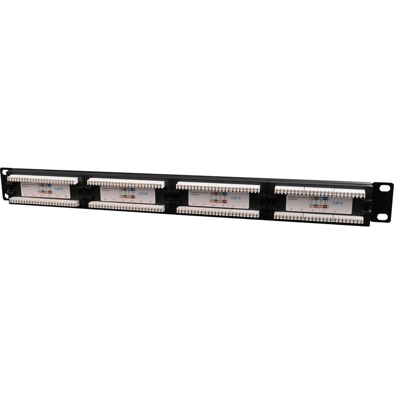 Патч-панель Cablexpert (NPP-C624CM-001) 19" 24 порта, UTP, cat.6