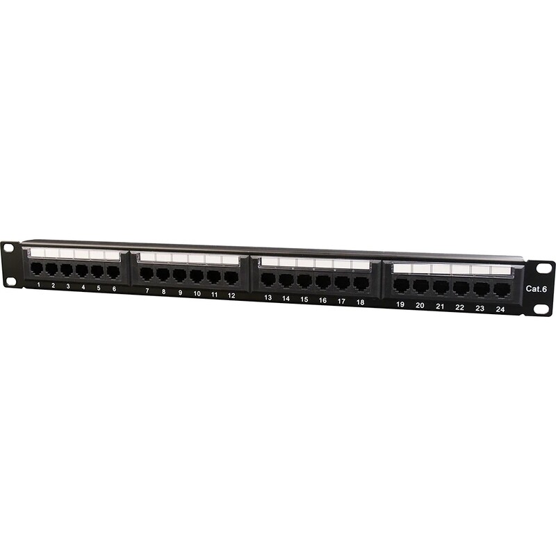 Патч-панель Cablexpert (NPP-C624CM-001) 19" 24 порта, UTP, cat.6