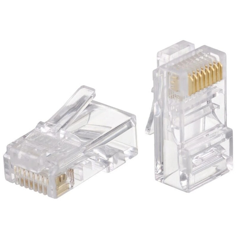 Коннектор RJ 45 Cablexpert (PLUG3UP6/100) с золоченными контактами (100 шт/уп)