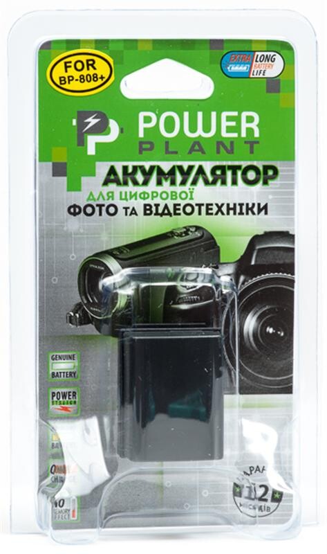 Акумулятор PowerPlant Canon BP-808 Chip 900mAh (DV00DV1260)