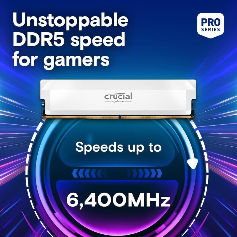 Модуль памяти DDR5 2x32GB/6400 Crucial Pro Overclocking White (CP2K32G64C40U5W)