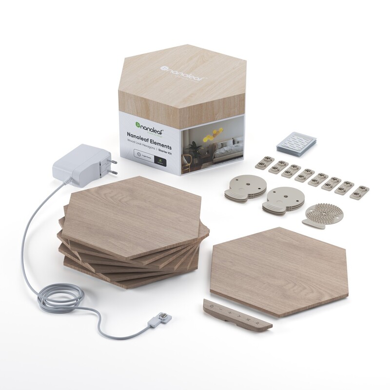 Розумна система освітлення Nanoleaf Elements - Hexagons Starter Kit Apple HomeKit, 7 шт. (NL52-K-7002HB-7PK)