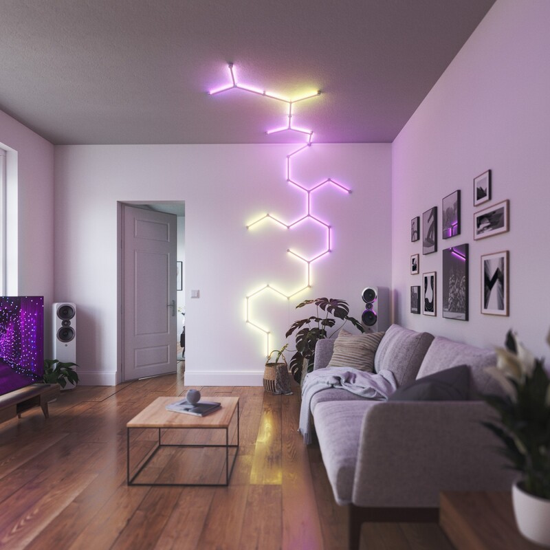 Умная система освещения Nanoleaf Lines Starter Kit Apple HomeKit, 9 шт. (NL59-K-0002LW-9PK-EU)