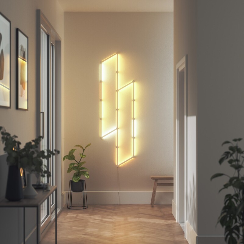 Умная система освещения Nanoleaf Lines Starter Kit Apple HomeKit, 9 шт. (NL59-K-0002LW-9PK-EU)