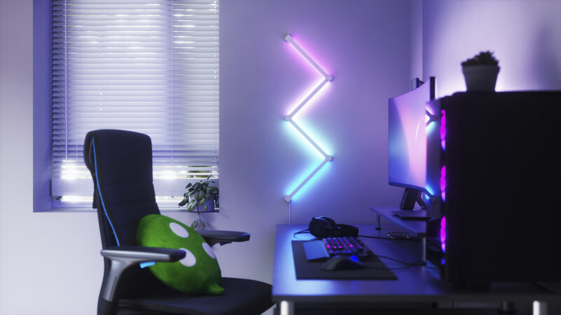 Розумна система освітлення Nanoleaf Lines 90 Degrees Starter Kit Apple HomeKit, 4 шт. (NL59K02-4SN00)