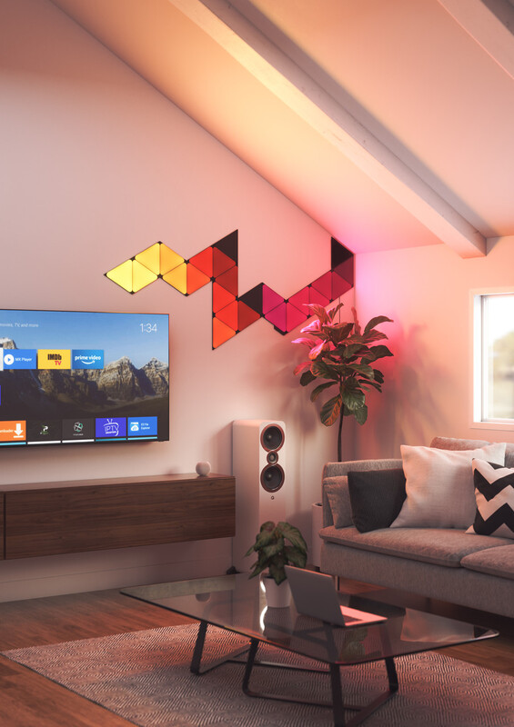 Умная система освещения Nanoleaf Shapes Ultra Black Triangles Starter Kit, Apple HomeKit, 9 шт. (NL47-0102TW-9PK)