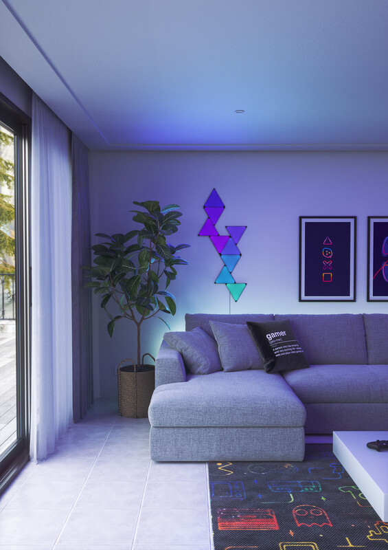 Умная система освещения Nanoleaf Shapes Ultra Black Triangles Starter Kit, Apple HomeKit, 9 шт. (NL47-0102TW-9PK)