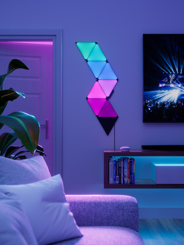 Умная система освещения Nanoleaf Shapes Ultra Black Triangles Starter Kit, Apple HomeKit, 9 шт. (NL47-0102TW-9PK)
