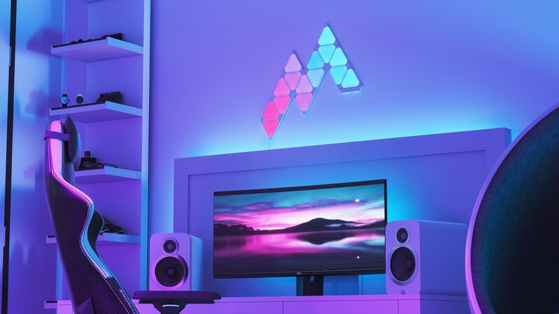 Додаткові панелі Nanoleaf Shapes Mini Triangles Apple HomeKit, 10 шт. (NL48-1001TW-10PK)