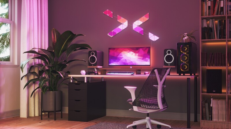 Додаткові панелі Nanoleaf Shapes Mini Triangles Apple HomeKit, 10 шт. (NL48-1001TW-10PK)