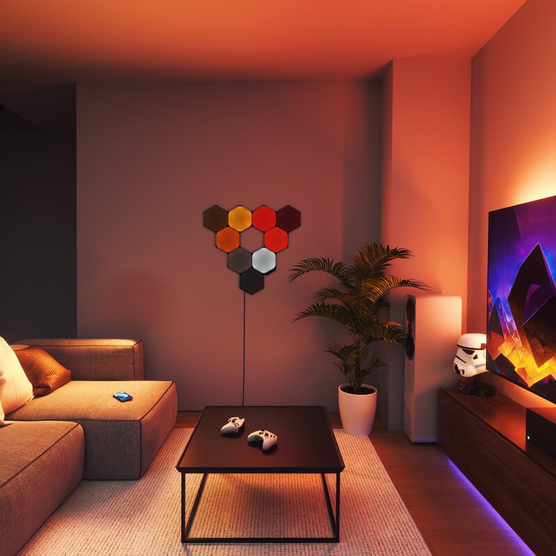 Дополнительные панели Nanoleaf Shapes Ultra Black Hexagons Expansion Pack, Apple HomeKit, 3 шт. (NL42-0101HX-3PK)