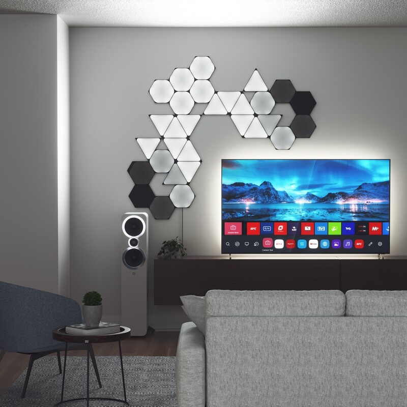 Дополнительные панели Nanoleaf Shapes Ultra Black Hexagons Expansion Pack, Apple HomeKit, 3 шт. (NL42-0101HX-3PK)