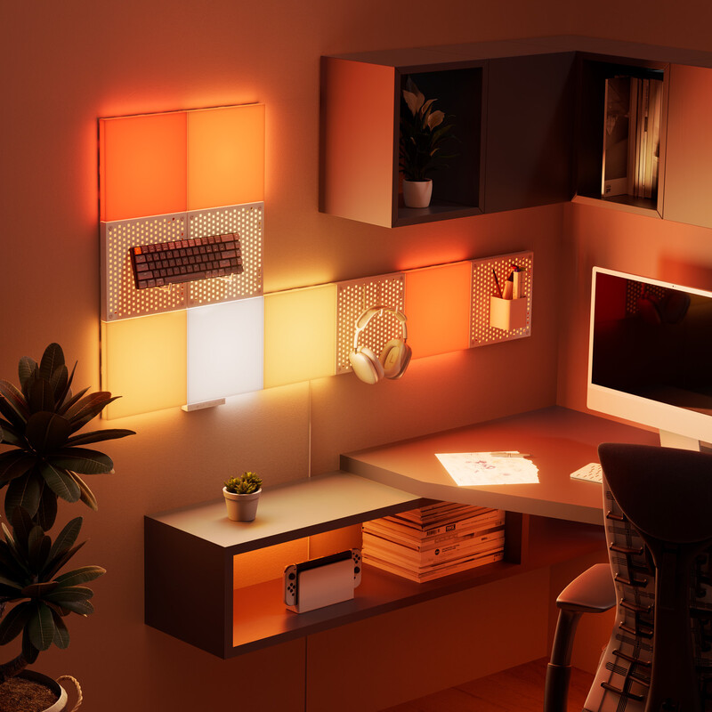 Дополнительная панель Nanoleaf Blocks Light Pegboard Add-On Kit с поддержкой HomeKit и Matter, 1 шт. (N8100E00-1BP)