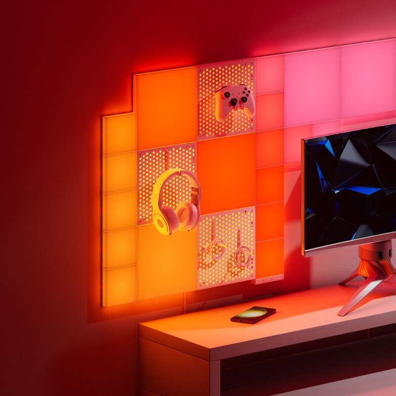 Дополнительная панель Nanoleaf Blocks Light Pegboard Add-On Kit с поддержкой HomeKit и Matter, 1 шт. (N8100E00-1BP)