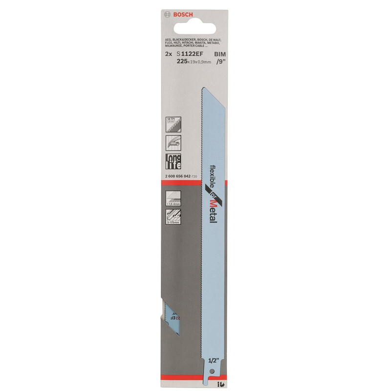Полотно Bosch Professional по металлу, S 1122 EF, 18TPI (2.608.656.042)