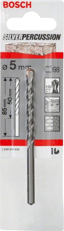 Свердло по бетону Bosch Professional CYL-3, 5х50х85мм SilverPercussion (2.608.597.658)