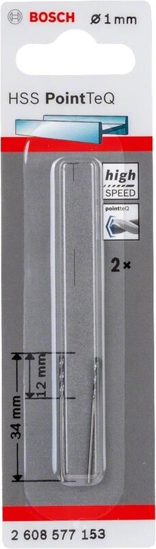 Свердло по металу Bosch Professional HSS-PointTeQ, 1х12х34мм (2.608.577.153)