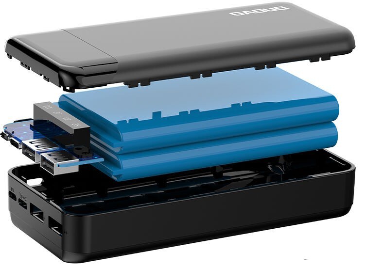 Універсальна мобільна батарея Dudao K6 Pro+ 20000mAh 10W Black (6977196682393)