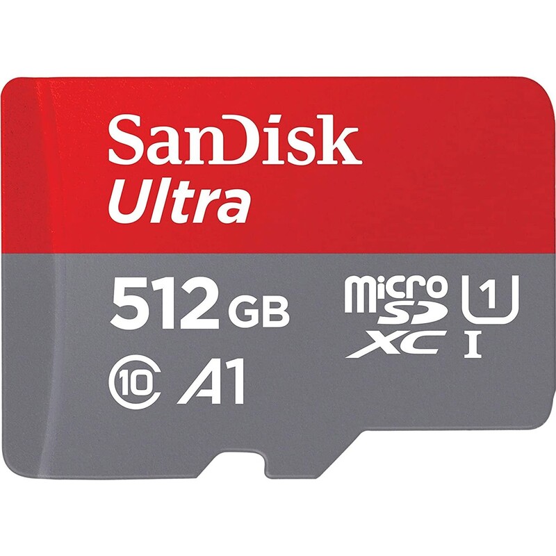 Карта памяти MicroSDXC 512GB UHS-I Class 10 SanDisk Ultra A1 R150MB/s + SD-adapter (SDSQUAC-512G-GN6MA)