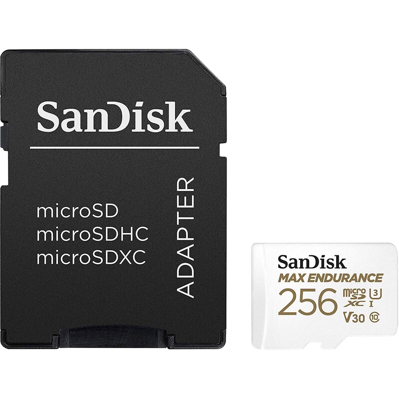 Карта памяти MicroSDXC 256GB UHS-I/U3 Class 10 SanDisk Max Endurance R100/W40MB/s + SD-adapter (SDSQQVR-256G-GN6IA)