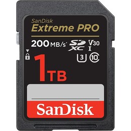 Карта памяти SDXC 1TB UHS-I/U3 Class 10 SanDisk Extreme Pro R200/W140MB/s (SDSDXXD-1T00-GN4IN)