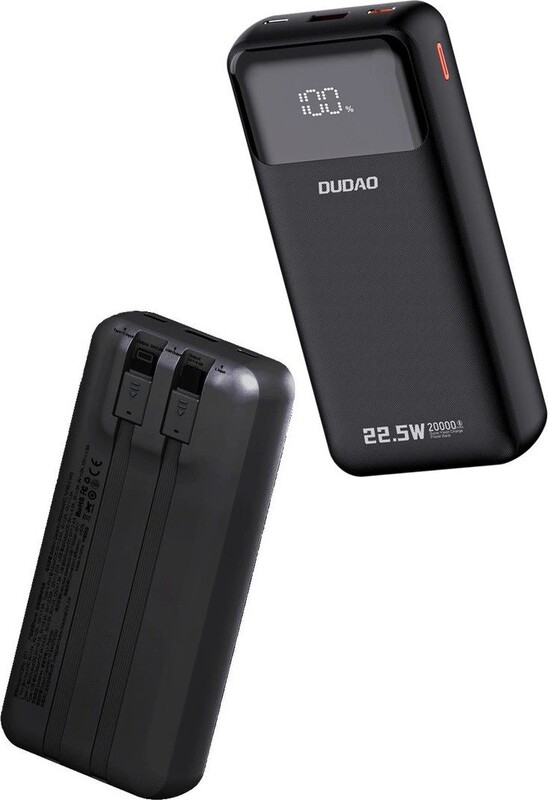 Універсальна мобільна батарея Dudao K15Pro 20000mAh 22.5W Black (6977196682430)