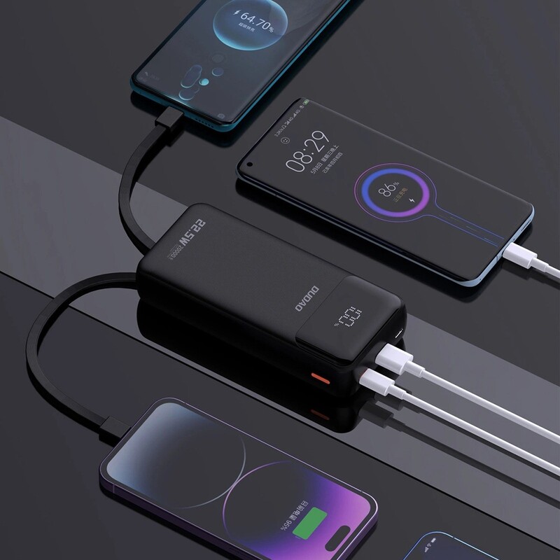 Універсальна мобільна батарея Dudao K15Pro 20000mAh 22.5W Black (6977196682430)
